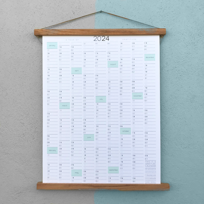 PREMIUM PAPER, LIMITED STOCK: 2024 Gratitude Calendars (frame not included)