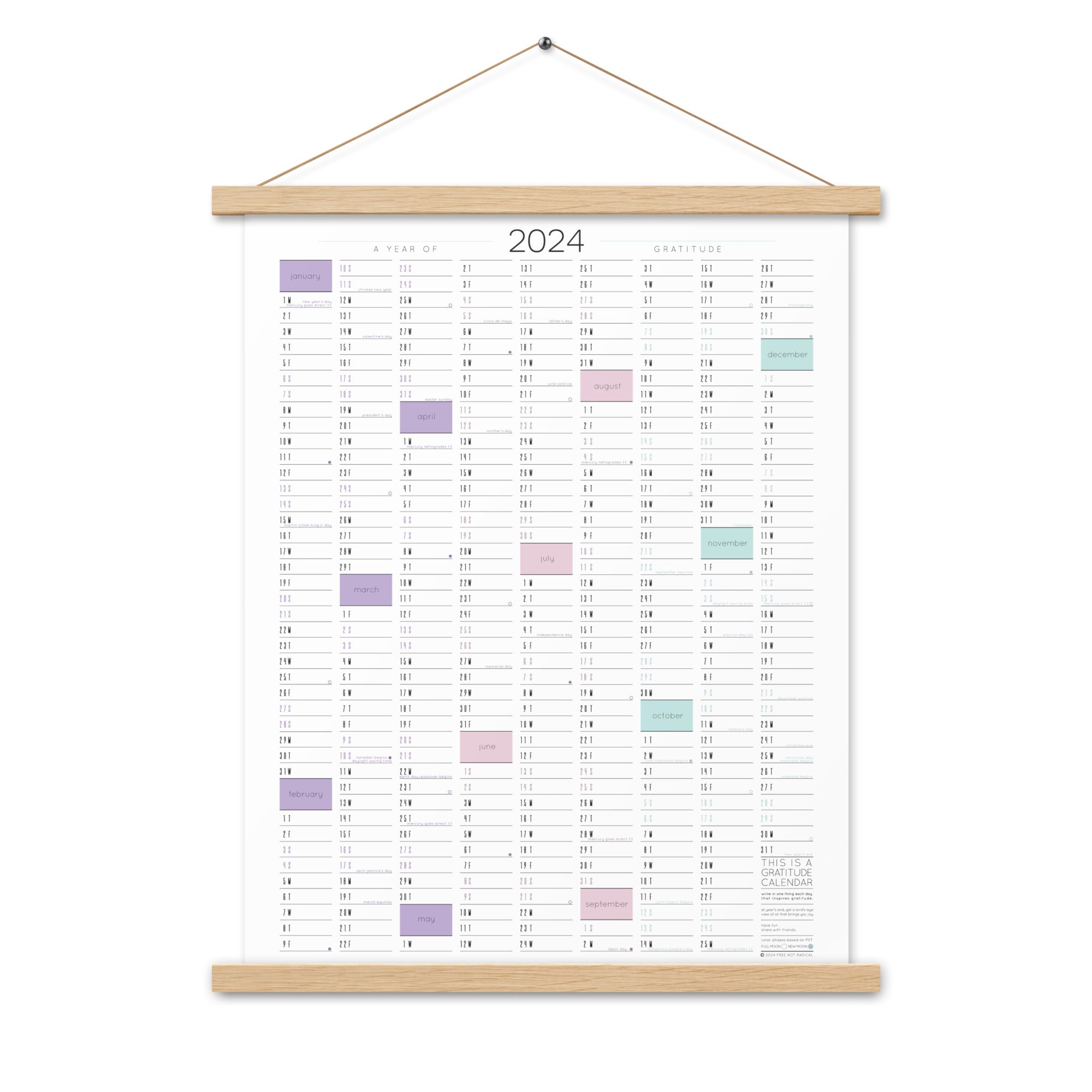 Ombre Calendar with Hanger